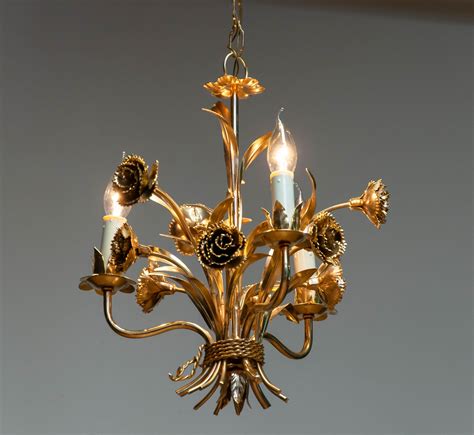 chanel silvolde|1960s Gilded German Chandelier With Floral Decor By Hans .